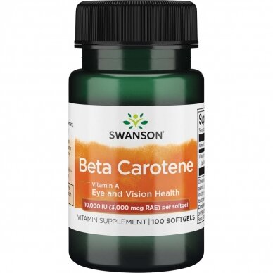 BETA KAROTENAS (VITAMINAS A) 100 KAPS. (SWANSON, JAV)