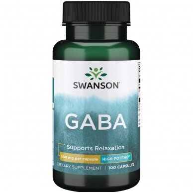 GABA 500MG 100 KAPS. (SWANSON, JAV)