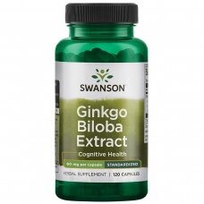 [GALIOJIMAS IKI 2024.09.30] GINKGO BILOBA STANDARTIZUOTA 60MG 120 KAPS.