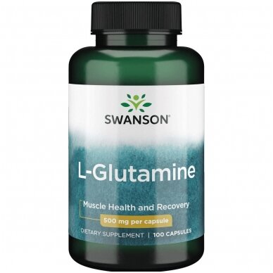 L-GLUTAMINAS 500MG 100 KAPS. (SWANSON, JAV)