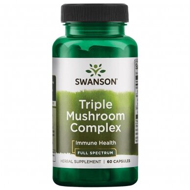 MAITAKE, REISHI, SHIITAKE 60 KAPS. (SWANSON, JAV)