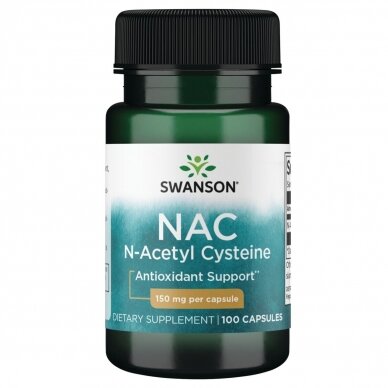 NAC N-ACETYL CYSTEINE 150MG 100 KAPS. (SWANSON, JAV)